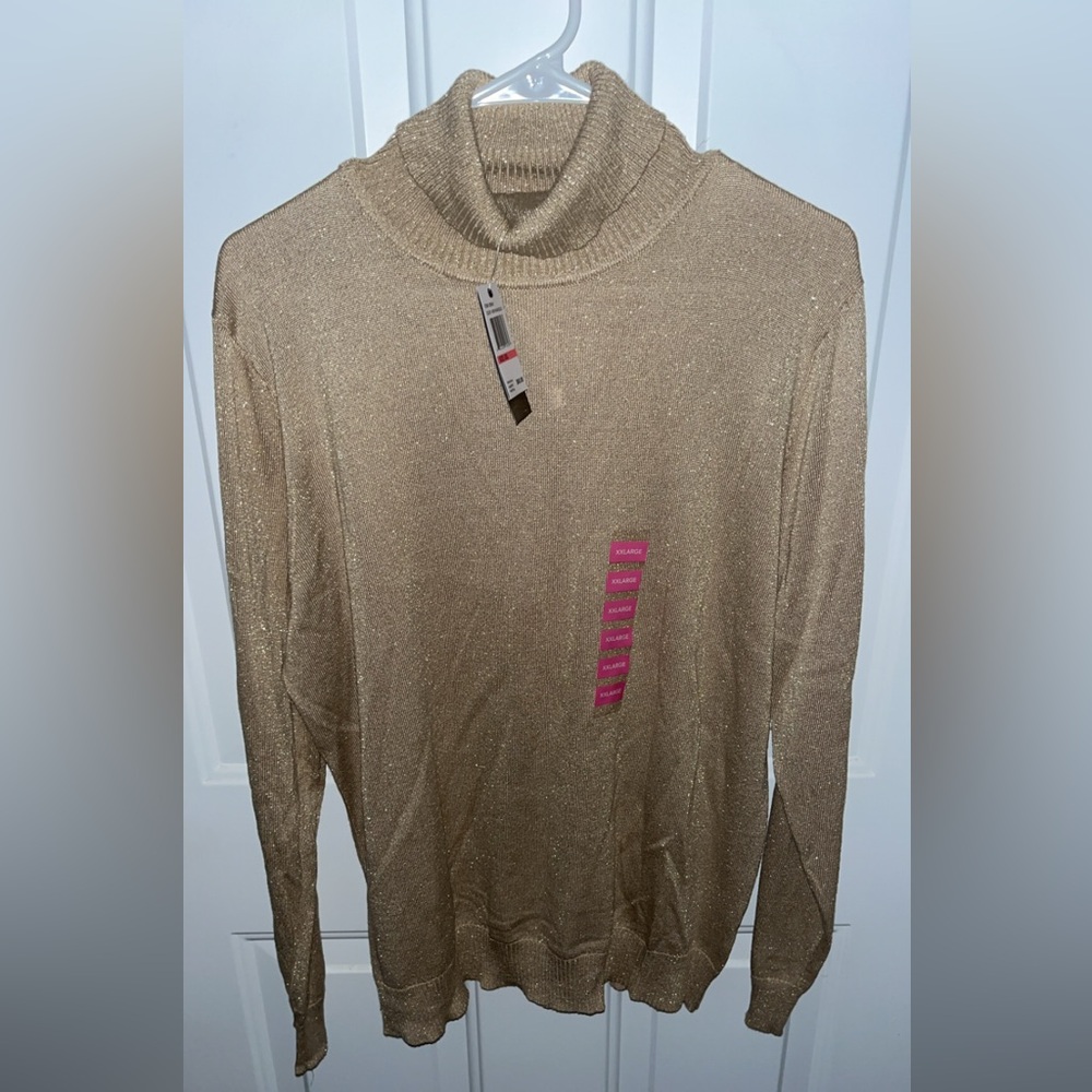 Joseph A Gold Turtleneck Sweater Size XXL